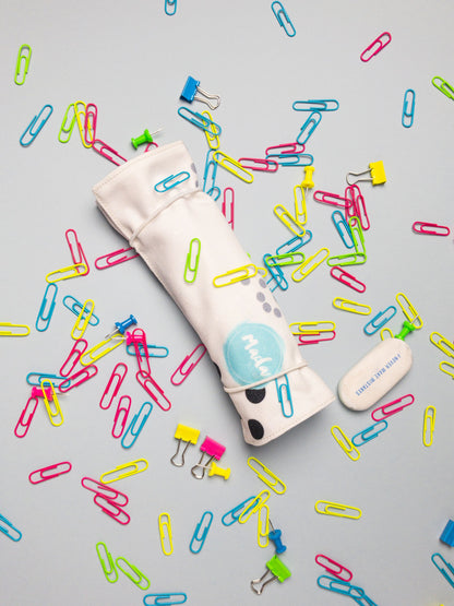 Gray Dots Small Pencil Case