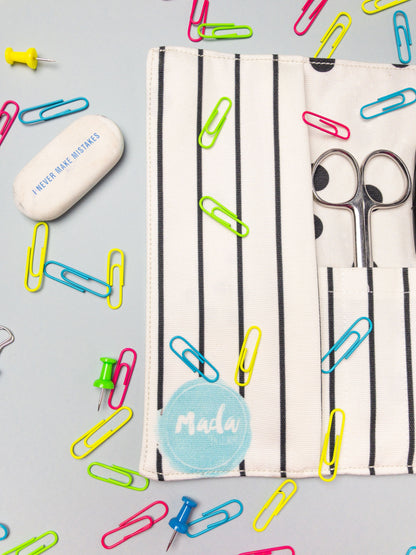 Gray Dots Small Pencil Case