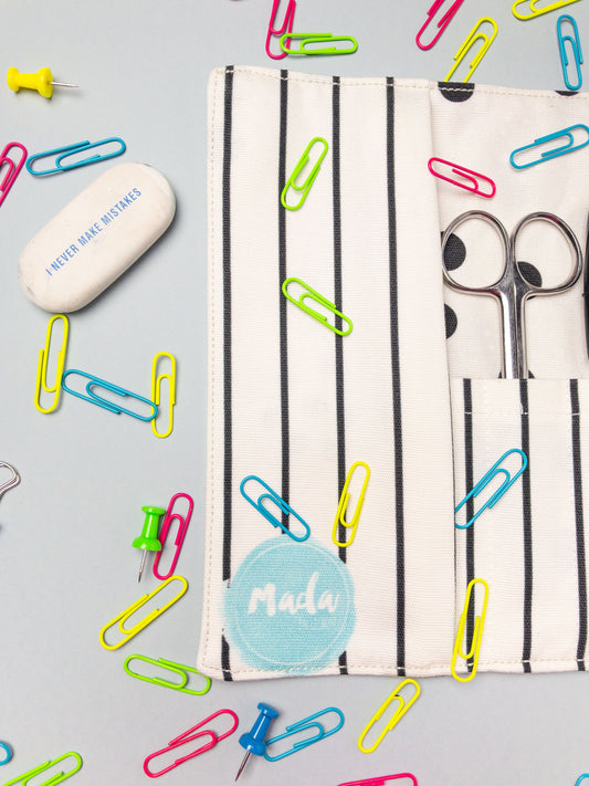 Gray Dots Small Pencil Case