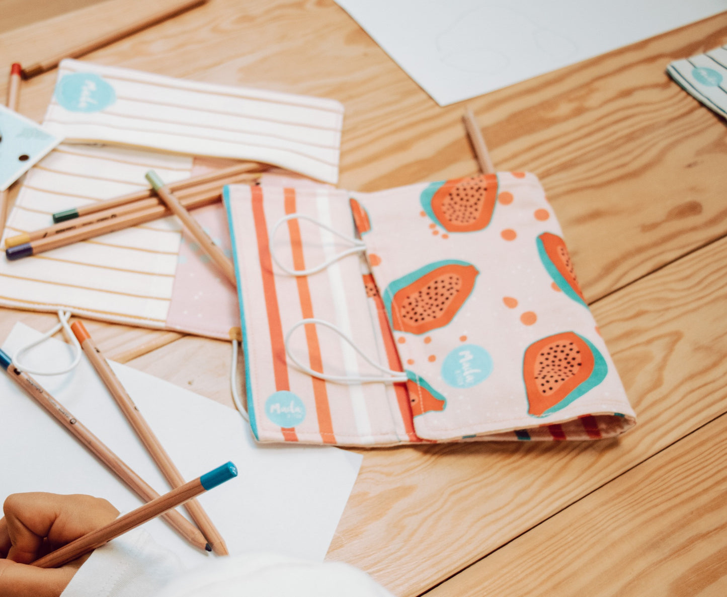 Pencil Case Long Papaya