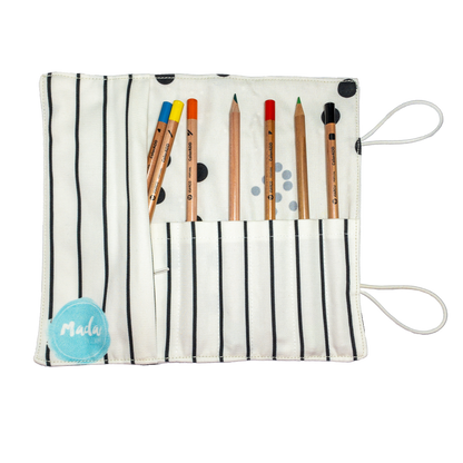 Gray Dots Small Pencil Case