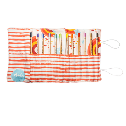 Pink Rainbow Long Pencil Case