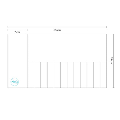 Blue Rainbow Long Pencil Case