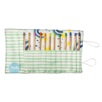 Blue Rainbow Long Pencil Case